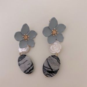 Anthropologie floral earrings (never worn)